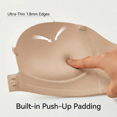 Seamless Strapless Front Closure Push-Up Bra