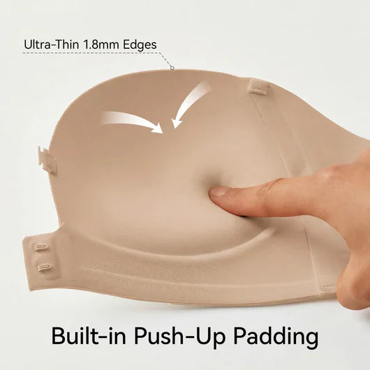 Seamless Strapless Front Closure Push-Up Bra
