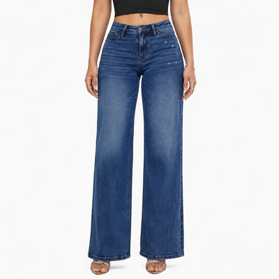 Women's Mid Rise BBL Wide Leg Jeans
