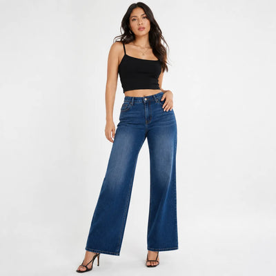 Women's Mid Rise BBL Wide Leg Jeans