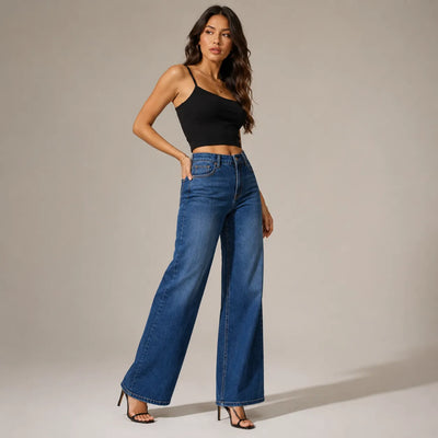 Women's Mid Rise BBL Wide Leg Jeans