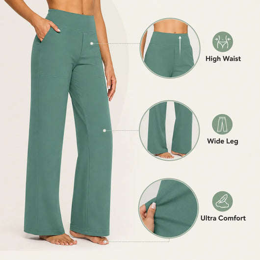 Women's High Waist Wide Leg Yoga Pants