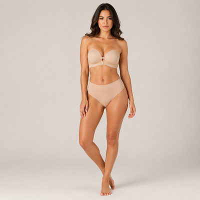 Seamless Strapless Front Closure Push-Up Bra