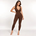 Women's Deep V Compression Shapewear Jumpsuit