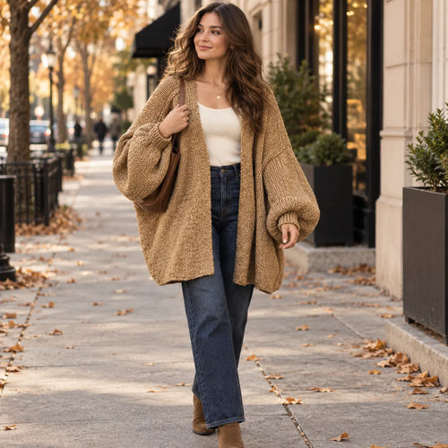 Women’s Oversized Knit Cardigan Sweater
