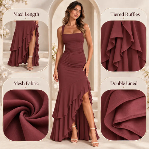 Women’s Ruched Maxi Dress
