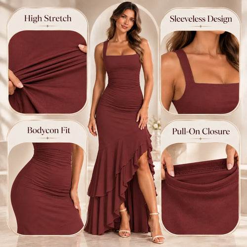 Women’s Ruched Maxi Dress