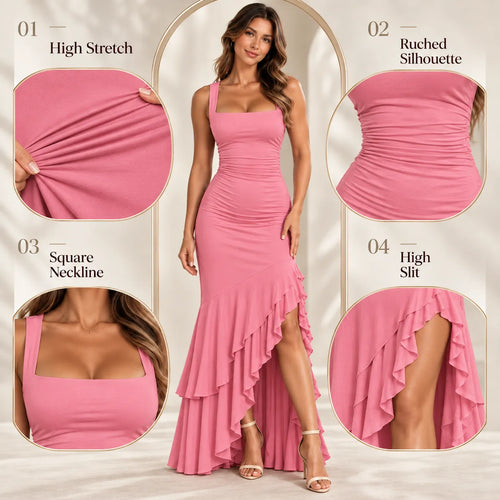 Women’s Ruched Maxi Dress