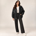 Women’s Oversized Faux Leather Jacket