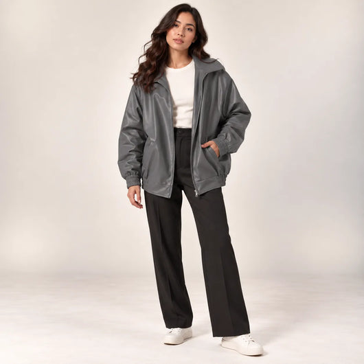 Women’s Oversized Faux Leather Jacket