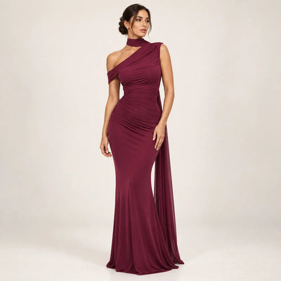 Women’s One Shoulder Formal Maxi Dress