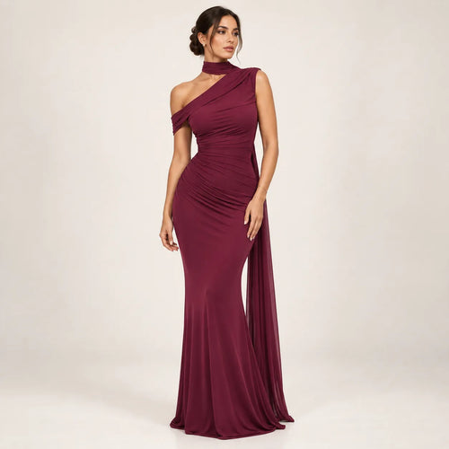 Women’s One Shoulder Formal Maxi Dress