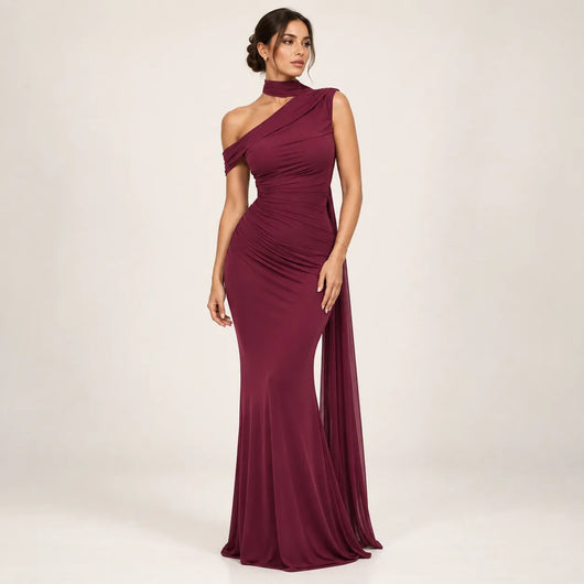 Women’s One Shoulder Formal Maxi Dress