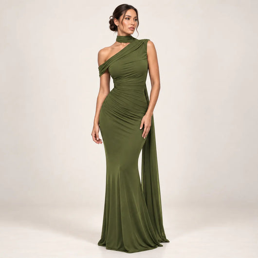 Women’s One Shoulder Formal Maxi Dress