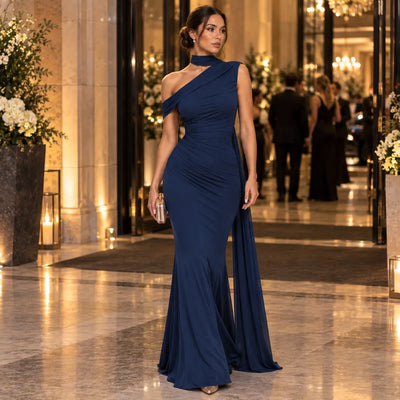 Women’s One Shoulder Formal Maxi Dress