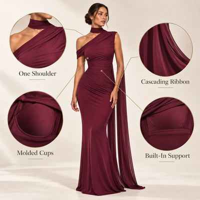 Women’s One Shoulder Formal Maxi Dress