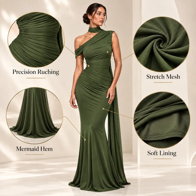 Women’s One Shoulder Formal Maxi Dress