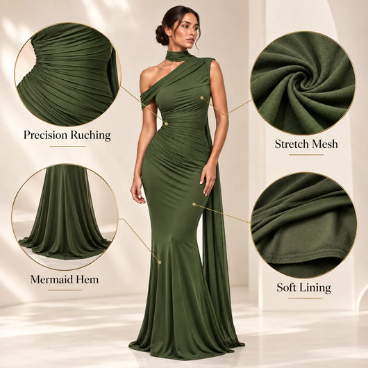 Women’s One Shoulder Formal Maxi Dress
