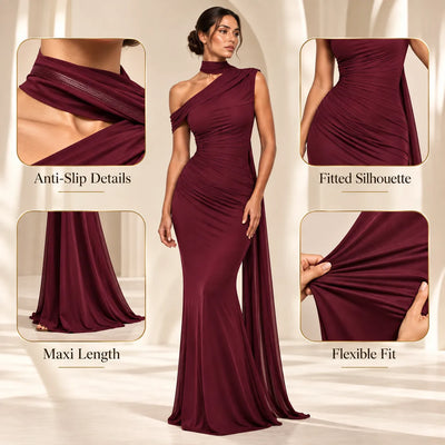 Women’s One Shoulder Formal Maxi Dress