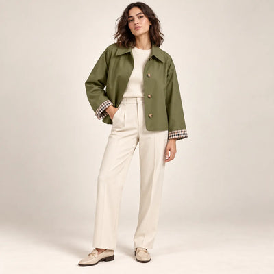 Women’s Oversized Cropped Trench Coat