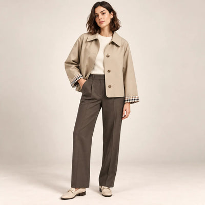 Women’s Oversized Cropped Trench Coat