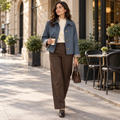 Women’s Oversized Cropped Trench Coat
