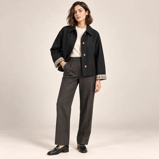 Women’s Oversized Cropped Trench Coat