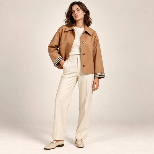 Women’s Oversized Cropped Trench Coat