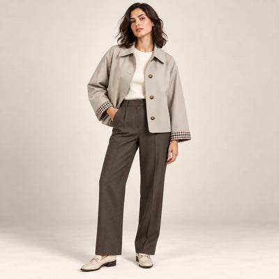 Women’s Oversized Cropped Trench Coat