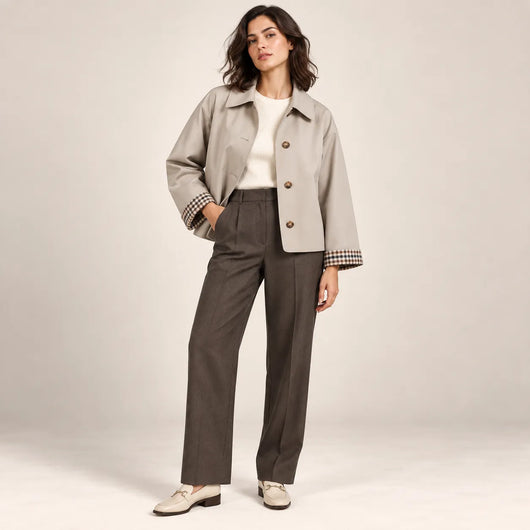Women’s Oversized Cropped Trench Coat