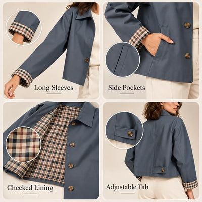 Women’s Oversized Cropped Trench Coat