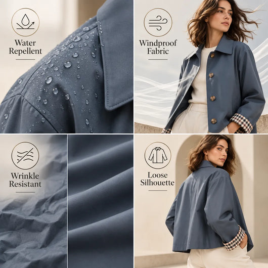 Women’s Oversized Cropped Trench Coat