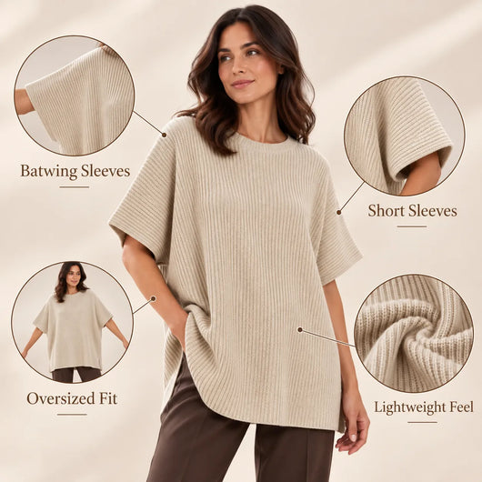Women’s Batwing Short Sleeve Sweater