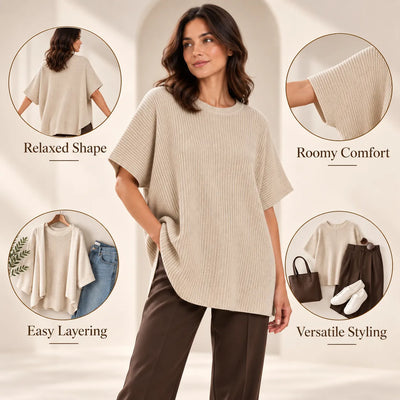 Women’s Batwing Short Sleeve Sweater