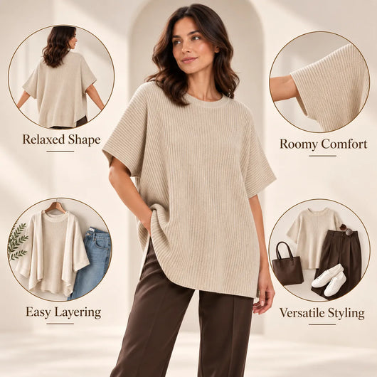 Women’s Batwing Short Sleeve Sweater