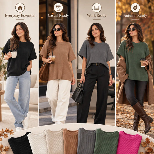 Women’s Batwing Short Sleeve Sweater