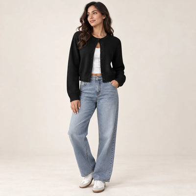 Women’s Cropped Button Up Cardigan