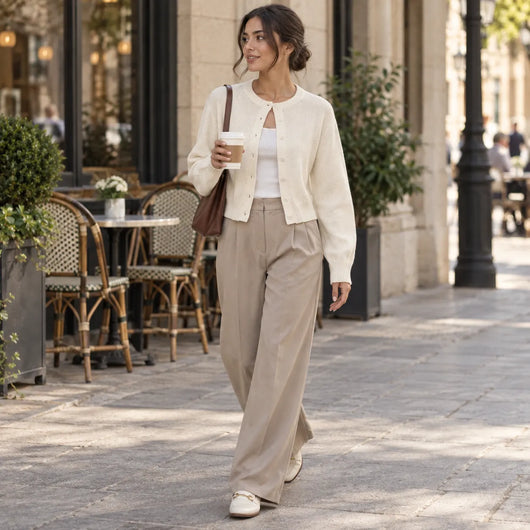 Women’s Cropped Button Up Cardigan