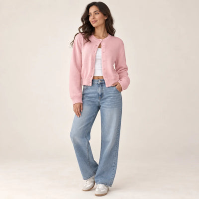 Women’s Cropped Button Up Cardigan