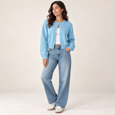 Women’s Cropped Button Up Cardigan