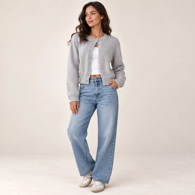 Women’s Cropped Button Up Cardigan