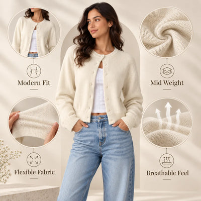 Women’s Cropped Button Up Cardigan