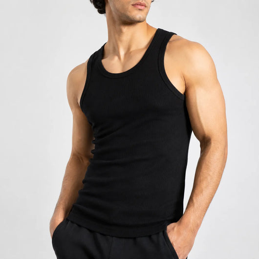 Men's Ribbed Cotton Tank Top