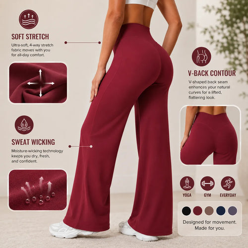 Women's High Waist Straight Leg Leggings