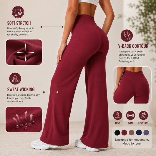 Women's High Waist Straight Leg Leggings
