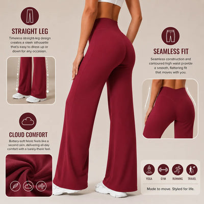 Women's High Waist Straight Leg Leggings