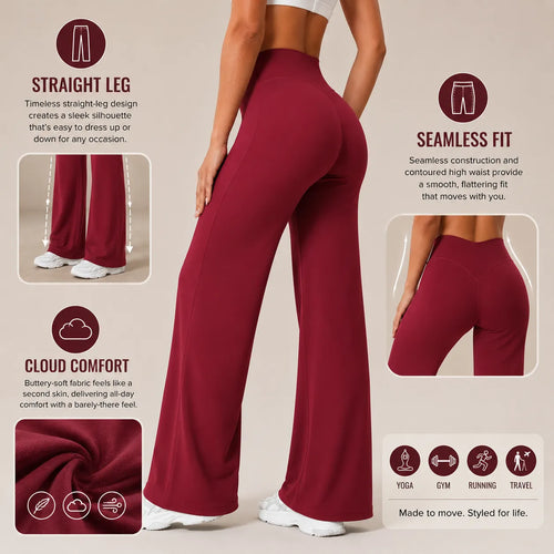 Women's High Waist Straight Leg Leggings